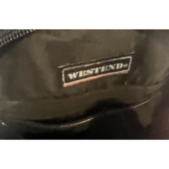 West End Black Faux Leather Crossbody Sling Bag Backpack with Adjustable Strap - Picture 3 of 6